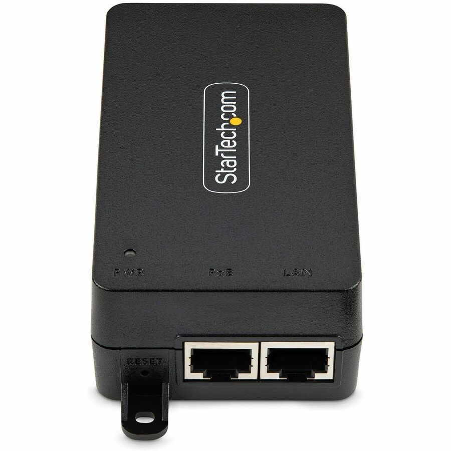 StarTech.com 1-Port 10Gbps Gigabit PoE++ Injector, 60W, 2.5/5/10G Ethernet/10/100/1000M, PoE++ (802.3af/at/bt), Wall Mountable, Unmanaged