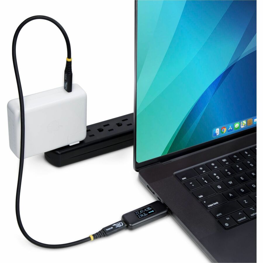 StarTech.com USB-C Power Tester, Bi-Directional Voltage/Current Multimeter, 240W PD EPR, Digital OLED, Portable USB-C Cable/Port Power Meter Tester