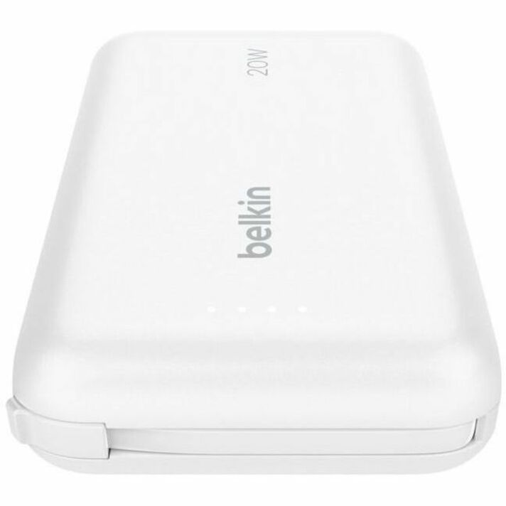 Belkin - Boostcharge Power Bank With Integrated Cable 10000 Mah - White