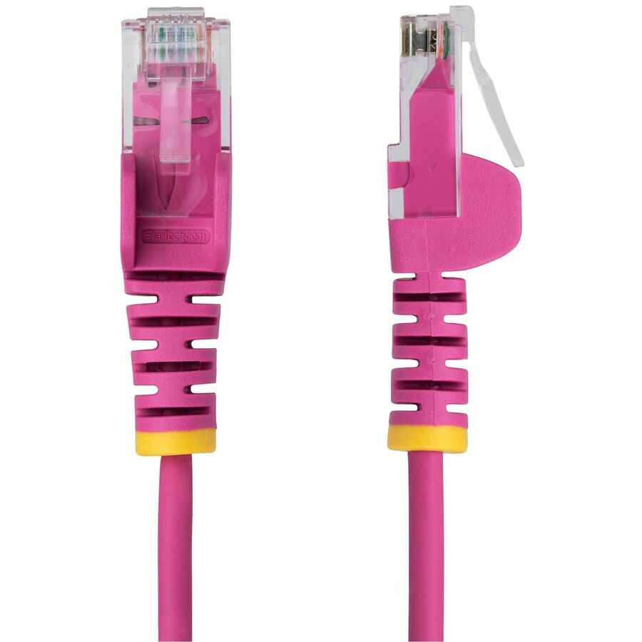 StarTech.com 10ft Pink Slim CAT6 Ethernet Cable, Slim Snagless RJ45, UTP, LSZH, 28AWG Bare Copper, Slim Network Patch Cord, Fluke Tested