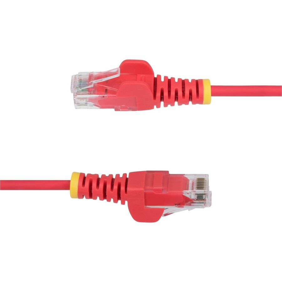 StarTech.com 10ft Red Slim CAT6 Ethernet Cable, Slim Snagless RJ45, UTP, LSZH, 28AWG Bare Copper, Slim Network Patch Cord, Fluke Tested