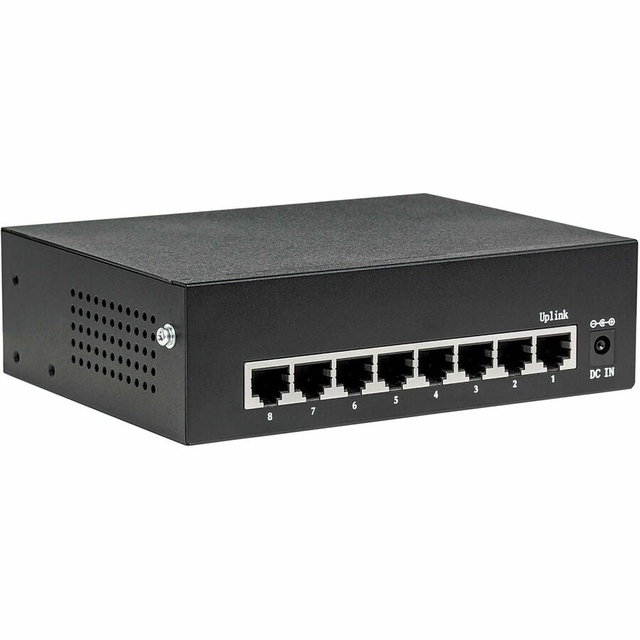 Eaton Tripp Lite Series 8-Port 10/100/1000 Mbps Desktop Gigabit Ethernet Unmanaged Switch with PoE+, 60W, Metal Enclosure