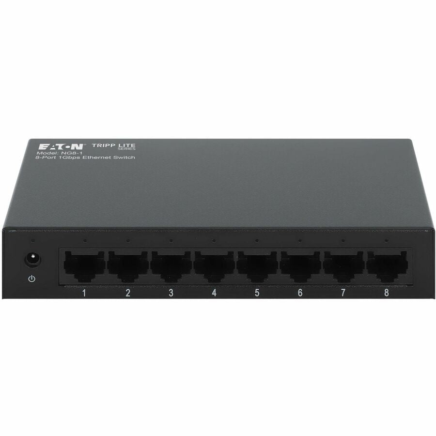Eaton Tripp Lite Series 8-Port 10/100/1000 Mbps Desktop Gigabit Ethernet Unmanaged Switch, Metal Enclosure