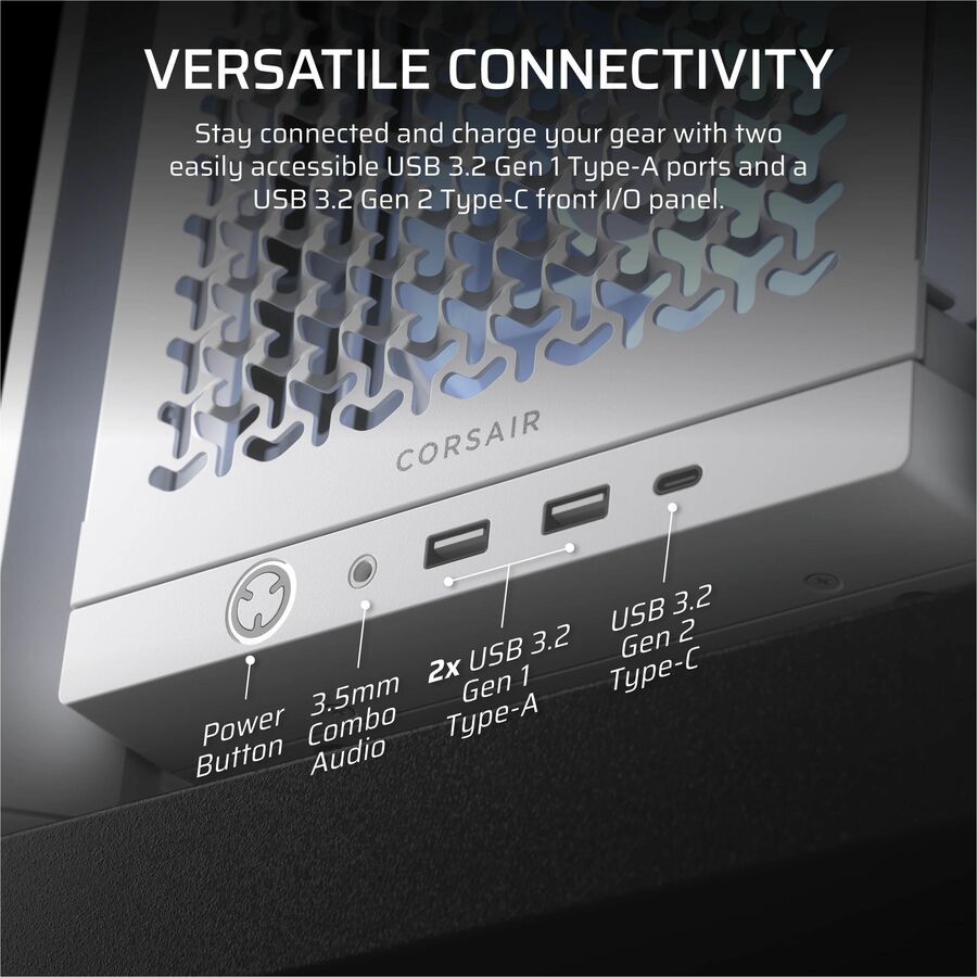 Corsair FRAME 4000D RS ARGB Modular Mid-Tower PC Case - White