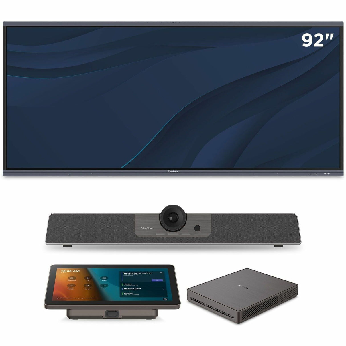 ViewSonic IFP92UW-MTR - TeamJoin Microsoft Teams Room Bundle 92 Inch 5K Ultrawide Interactive Display, Mini-PC, 10.1 Inch Touch Console