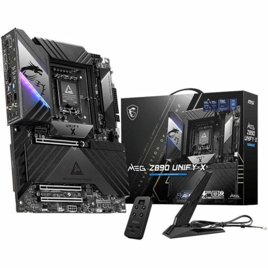 MSI MEG Z890 UNIFY-X Gaming Desktop Motherboard - Intel Z890 Chipset - Socket LGA-1851 - ATX