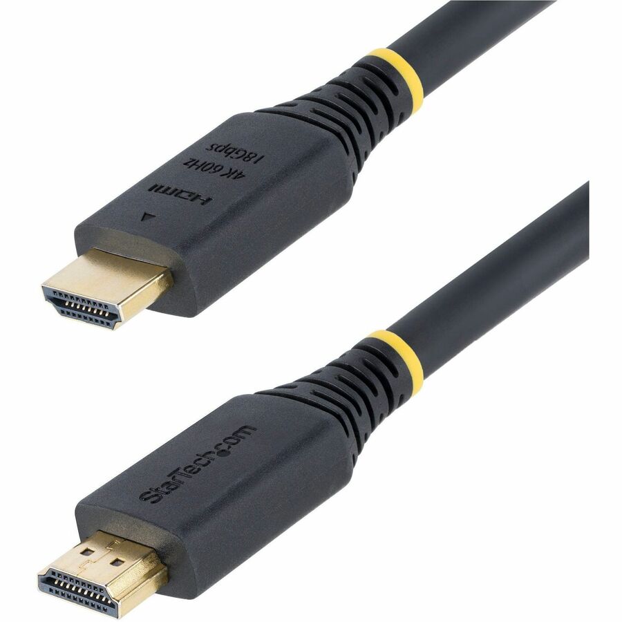 StarTech.com 25ft (7.6m) Premium Certified High Speed HDMI Cable, 4K 60Hz/1440p 144Hz, 18Gbps, UHD HDMI 2.0 Cord, TPE Jacket