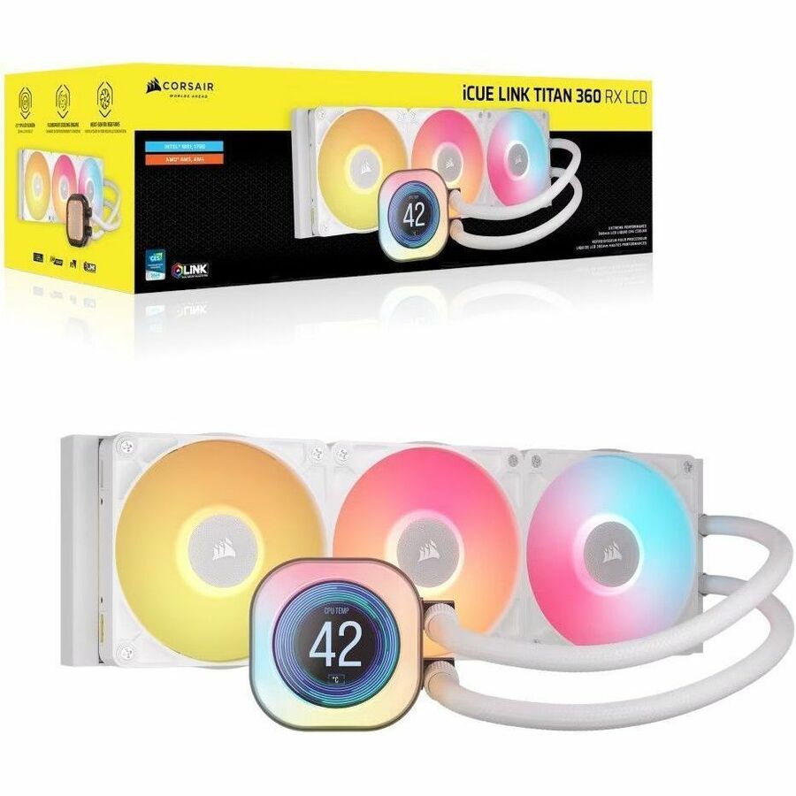 Corsair iCUE LINK TITAN 360 RX LCD Cooling Fan/Radiator/Water Block