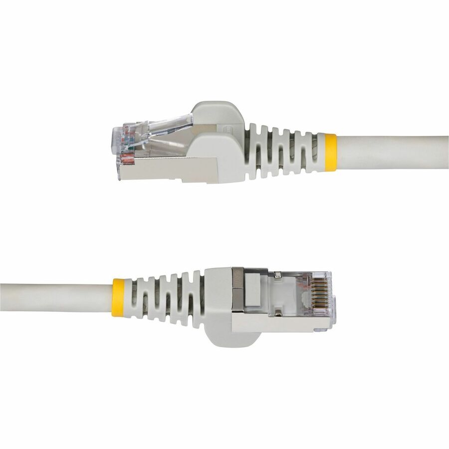 StarTech.com 10ft Gray CAT6a Ethernet Cable, Snagless RJ45, 10G, 100W PoE, S/FTP, LSZH, 27AWG Bare Copper, 500MHz, Shielded Network Cord