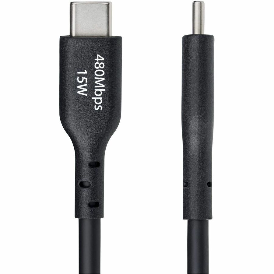 StarTech.com 10ft (3m) USB-A to USB-C Charging Cable, Charge & Sync, 3A, USB 2.0, TPE Jacket - Black USB Charging Cord