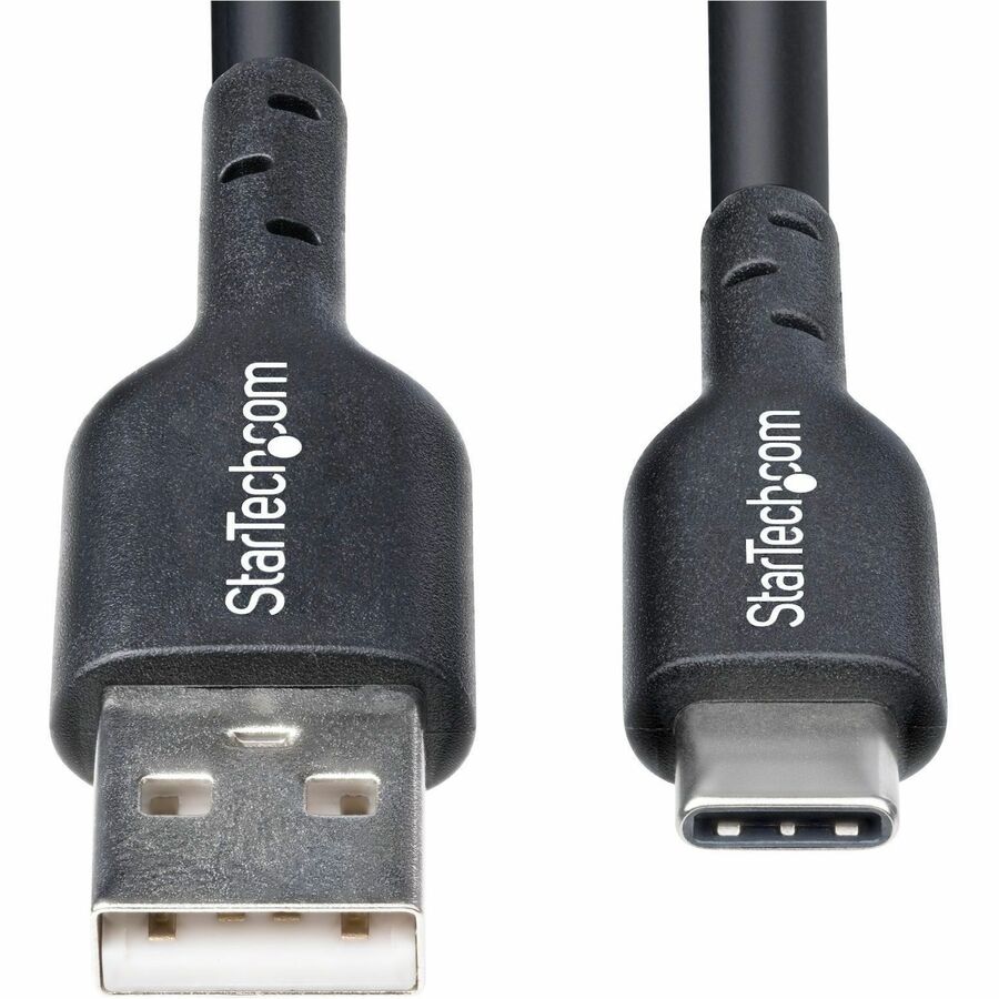 StarTech.com 15ft (4.5m) USB-A to USB-C Charging Cable, Charge & Sync, 3A, USB 2.0, TPE Jacket - Black USB Charging Cord