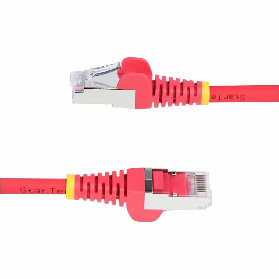 StarTech.com 6in Red CAT6a Ethernet Cable, Snagless RJ45, 10G, 100W PoE, S/FTP, LSZH, 27AWG Pure Copper, 500MHz, Shielded Network Patch Cord