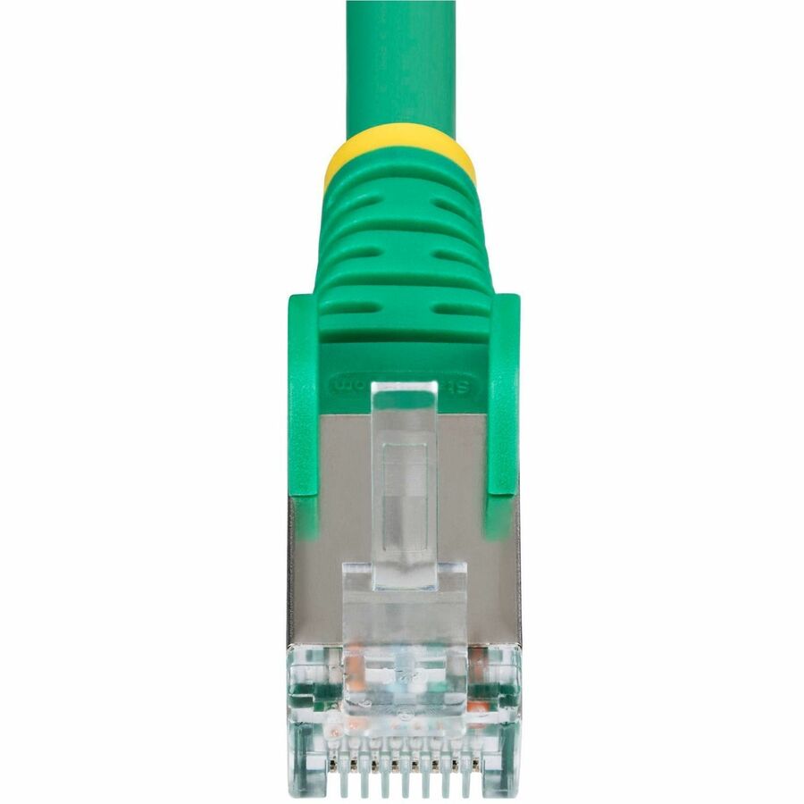 StarTech.com 6in Green CAT6a Ethernet Cable, Snagless RJ45, 10G, 100W PoE, S/FTP, LSZH, 27AWG Pure Copper, 500MHz, Shielded Network Cord