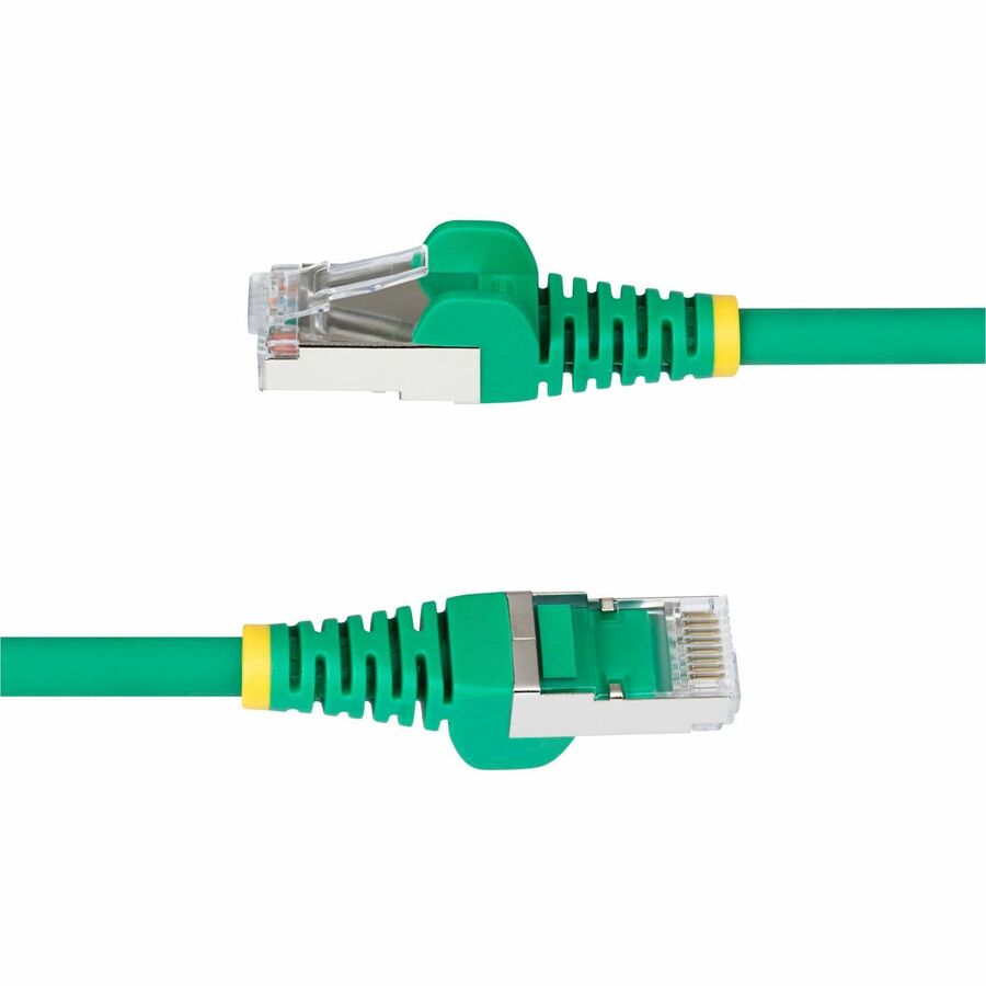 StarTech.com 6in Green CAT6a Ethernet Cable, Snagless RJ45, 10G, 100W PoE, S/FTP, LSZH, 27AWG Pure Copper, 500MHz, Shielded Network Cord