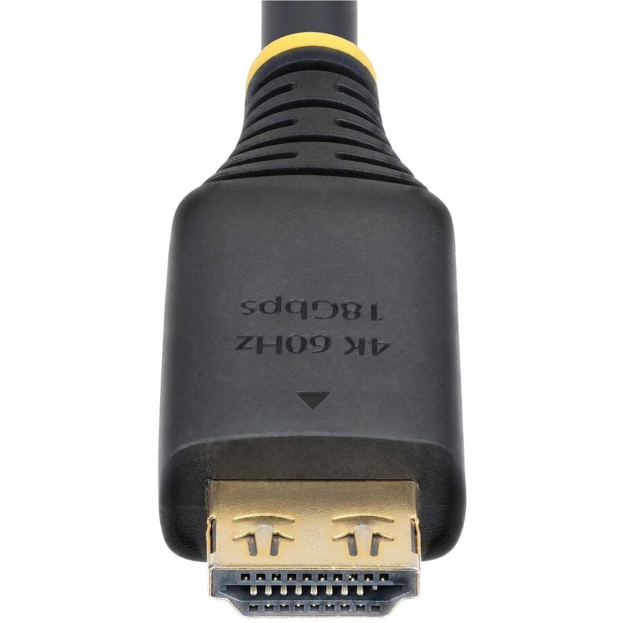 StarTech.com 15ft (4.5m) High Speed HDMI Cable with Gripping Connectors, 4K 60Hz/1440p 144Hz, 18Gbps, UHD HDMI 2.0 Cord, TPE Jacket