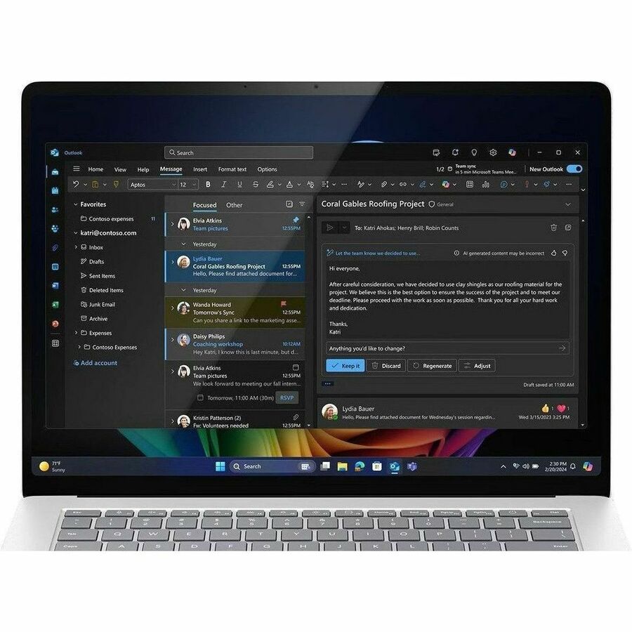 Microsoft Surface Laptop 7 15" Touchscreen Copilot+ PC Notebook - Intel Core Ultra 7 - 16 GB - 256 GB SSD - English Keyboard - Platinum