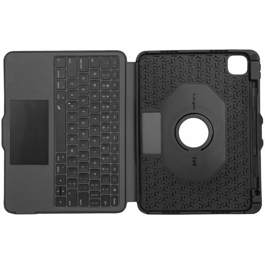 Targus Versavu THZ988US Keyboard/Cover Case (Folio) for 11" Apple iPad Pro 11 (2024) Tablet - Black