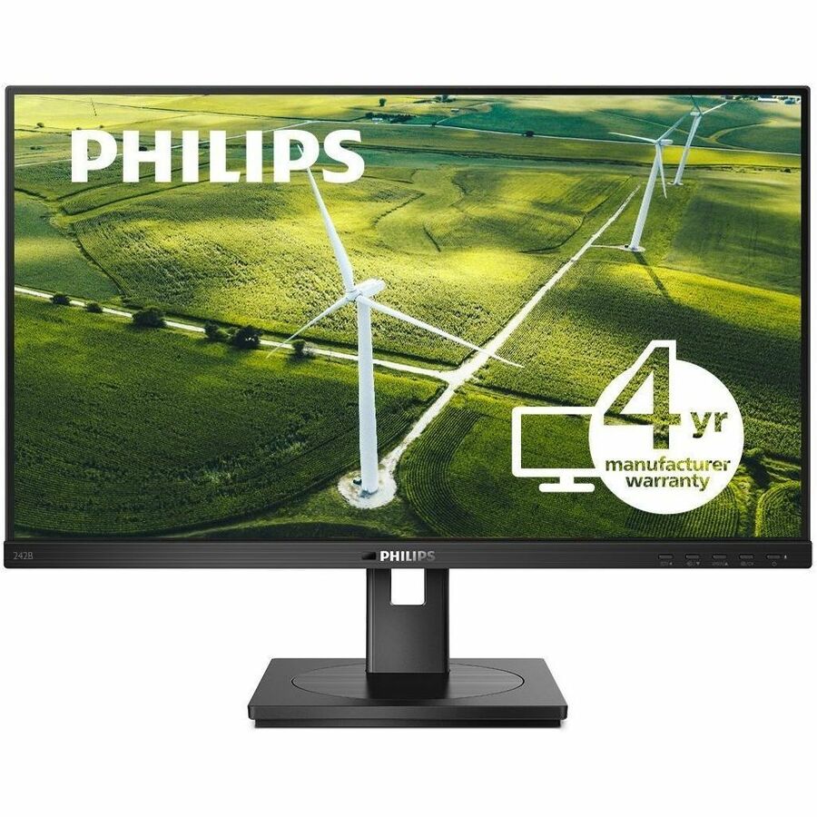 PHILIPS 272B1G - 24 inch Monitor, LED, FHD, VGA, DVI, HDMI, DP, USB-Hub, EPEAT, 4 Year Manufacturer Warranty - 24"