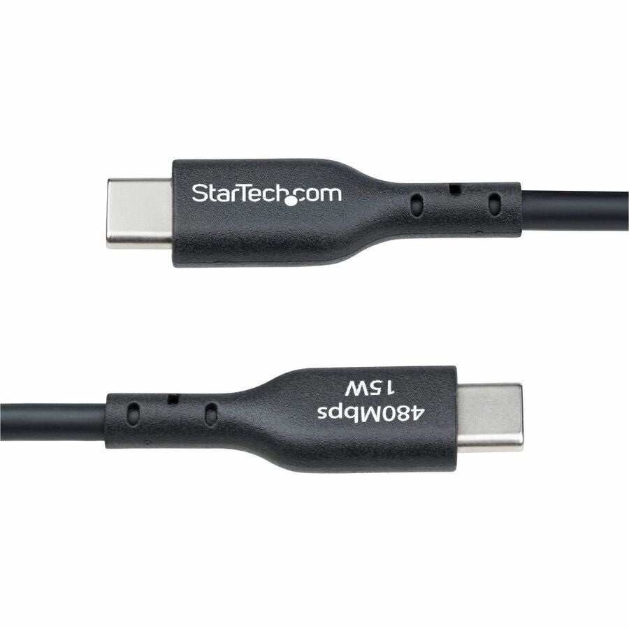 StarTech.com 6ft (1.8m) USB-A to USB-C Charging Cable, Charge & Sync, 3A, USB 2.0, TPE Jacket - Black USB Charging Cord