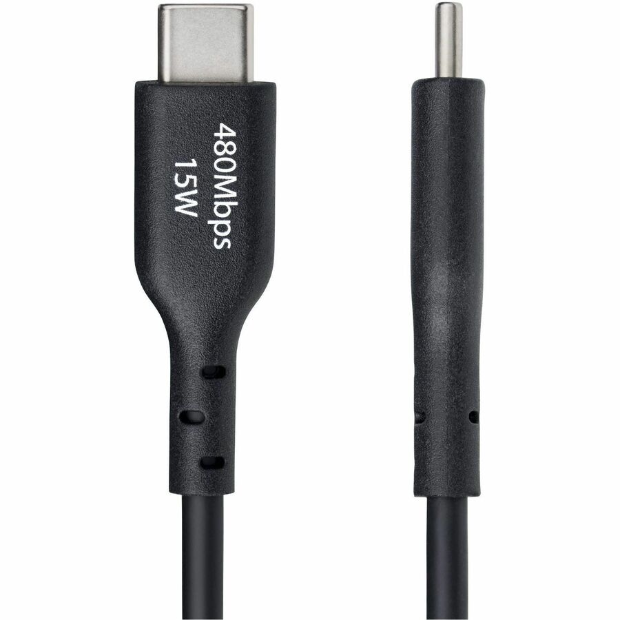 StarTech.com 3ft (91cm) USB-A to USB-C Charging Cable, Charge & Sync, 3A, USB 2.0, TPE Jacket - Black USB Charging Cord