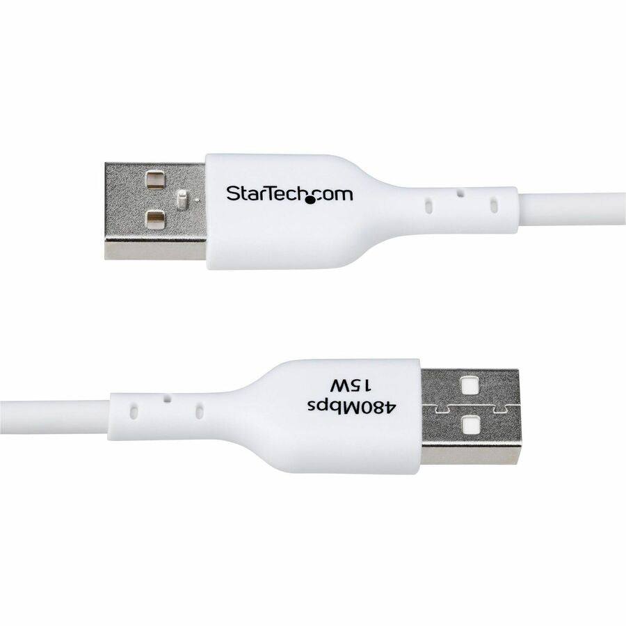 StarTech.com 6ft (1.8m) USB-A to USB-C Charging Cable, Charge & Sync, 3A, USB 2.0, TPE Jacket - White USB Charging Cord
