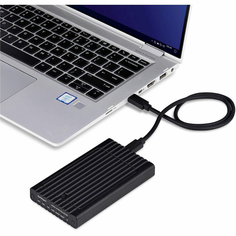 StarTech.com Dual-Bay M.2 NVMe Enclosure and Standalone Duplicator, 1:1 NVMe Cloner/SSD Enclosure, USB-C 10Gbps, Dual M.2 NVMe Reader, TAA