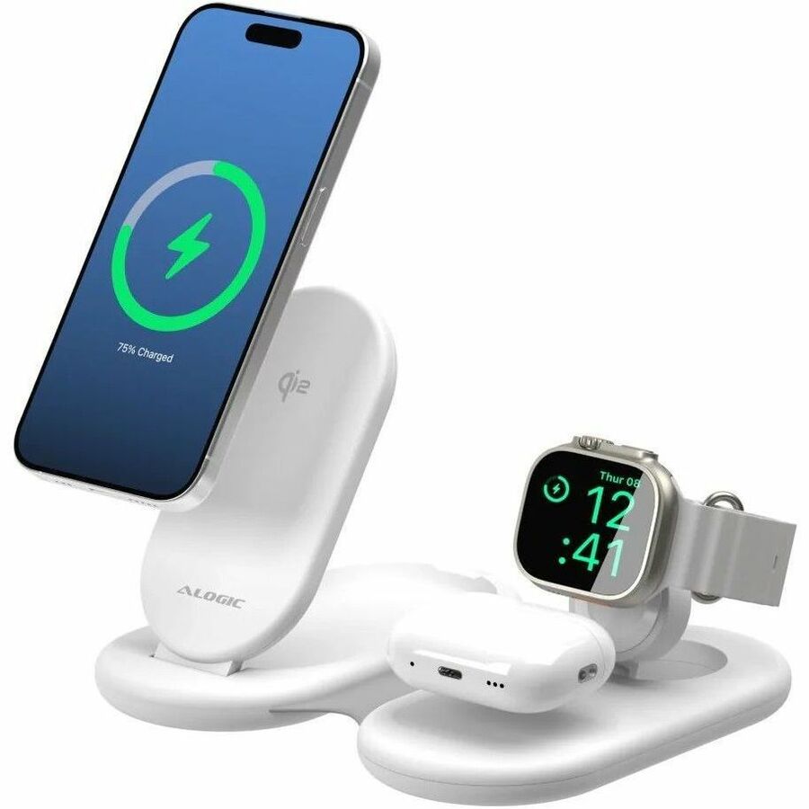 Alogic PackAway 3-in-1 Qi2 Fast Wireless Charger