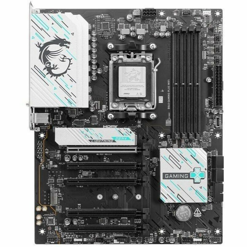 MSI B840 GAMING PLUS WIFI Gaming Desktop Motherboard - Intel B840 Chipset - Socket AM5 - ATX