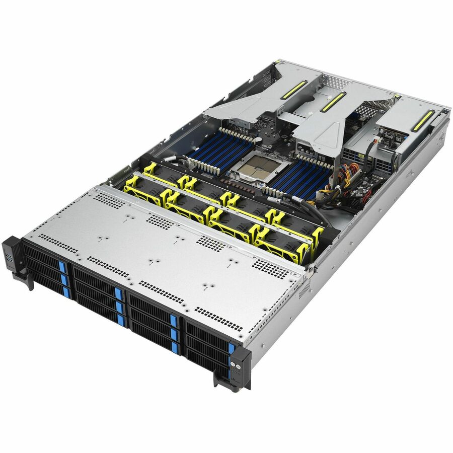 Asus RS521A-E12-RS12U Server Barebone System - 2U Rack-mountable - Socket SP5 - 1 x Processor Support - 1 x AMD EPYC 5th Gen