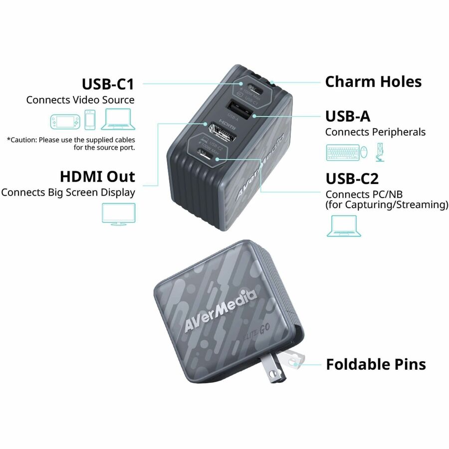 AVerMedia ELITE GO GC313Pro Charging/Recording/Video Transmission Device