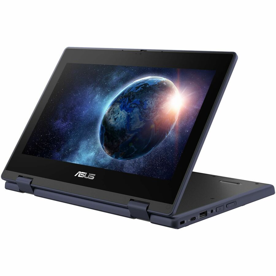 Asus BR1104F BR1104FTA-YS14T 11.6" Touchscreen Rugged Convertible 2 in 1 Notebook - HD - Intel N-Series N150 - 4 GB - 128 GB SSD - Mineral Gray