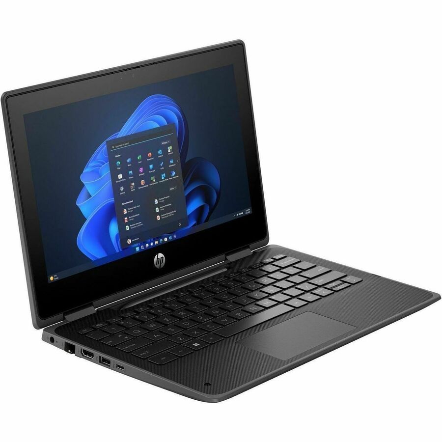 HP Fortis Flip G1i 11.6" Touchscreen Convertible 2 in 1 Notebook - HD - Intel N-Series N250 - 8 GB - 256 GB SSD - English Keyboard - Jet Black