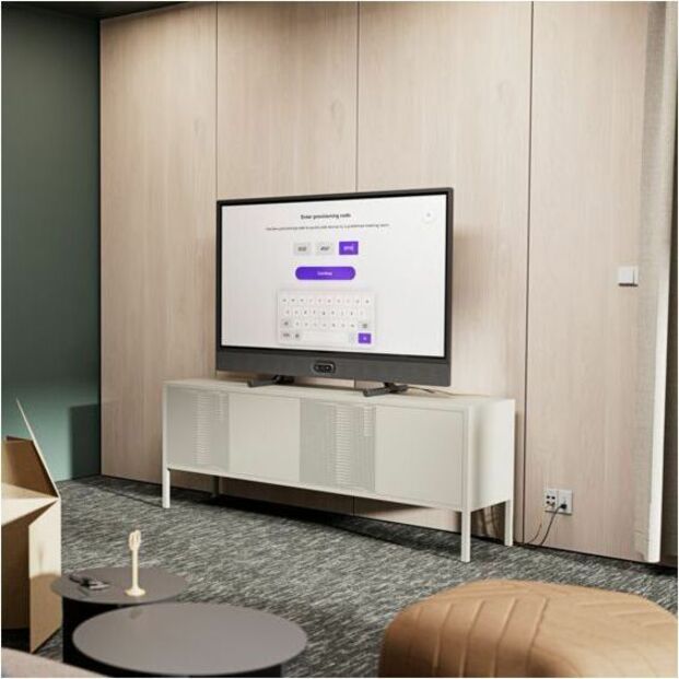 Logitech Rally Board 65: All-in-one device that combines brilliant audio and video with a 65-inch touchscreen display, Graphite