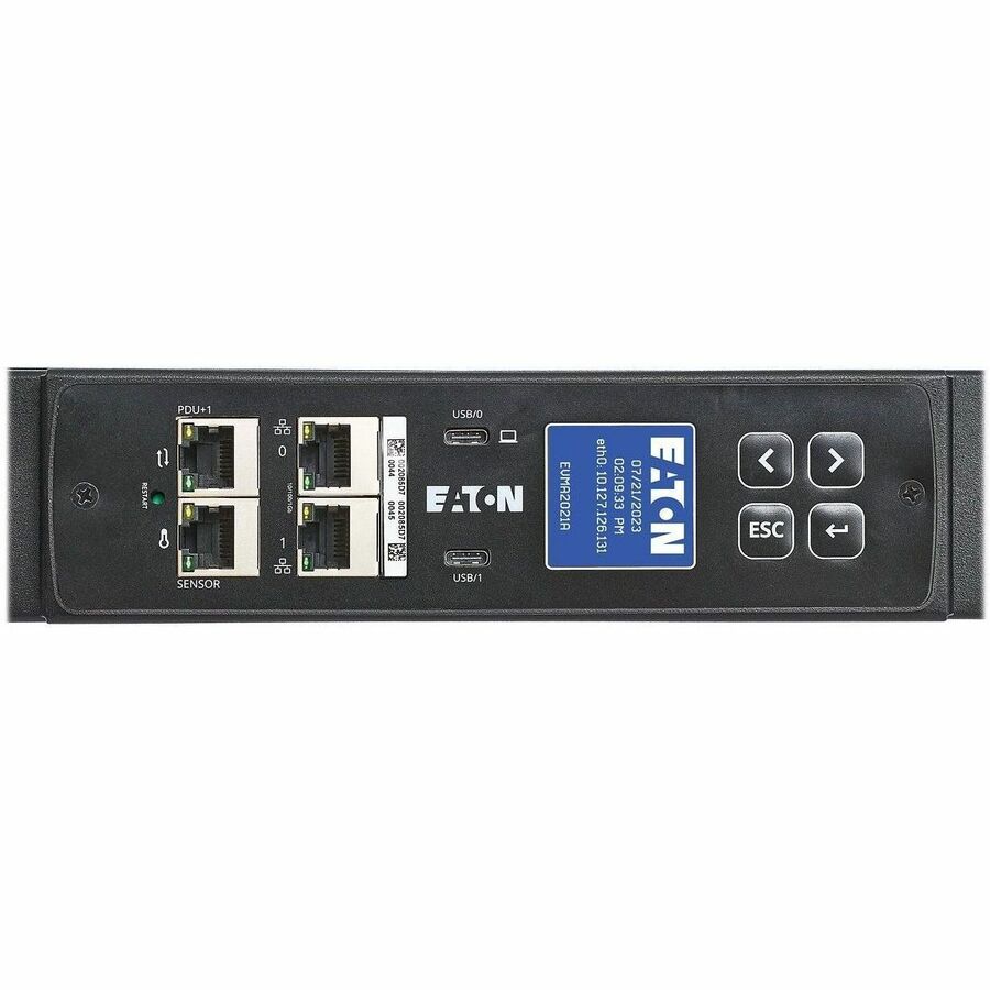 Eaton 3-Phase Managed Rack PDU G4, 120/208V, 24 Outlets, 16A, 5.8kW, L21-20 Input, 10 ft. Cord, 0U Vertical