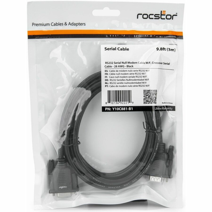 9.8FT RS232 SERIAL NULL MODEM