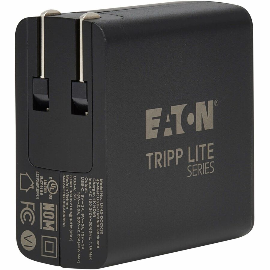 Eaton Tripp Lite Series Travel-Sized USB-C Dock and Charger - 4K HDMI, USB 3.2 Gen 1, 45W PD Charging