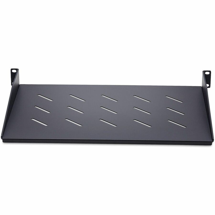 StarTech.com 1U Vented Server Rack Shelf, 12in (31.5cm) Mounting Depth, Cantilever Tray, 25lb (11.3kg) Capacity, Includes Cage Nuts/Screws