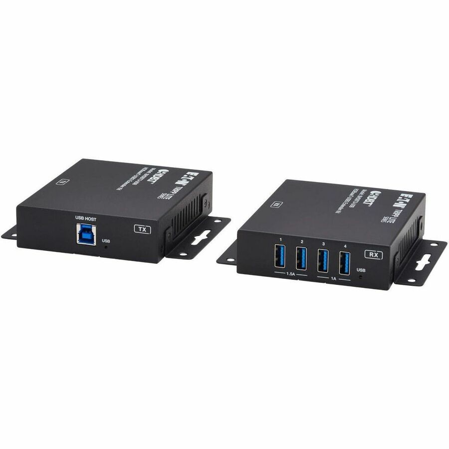 Eaton Tripp Lite Series HDBaseT-USB3 over Cat6a Extender Kit, 4 USB-A 3.2 Gen 1 Ports, PoC, RS-232, Up to 328 ft. (100 m), TAA