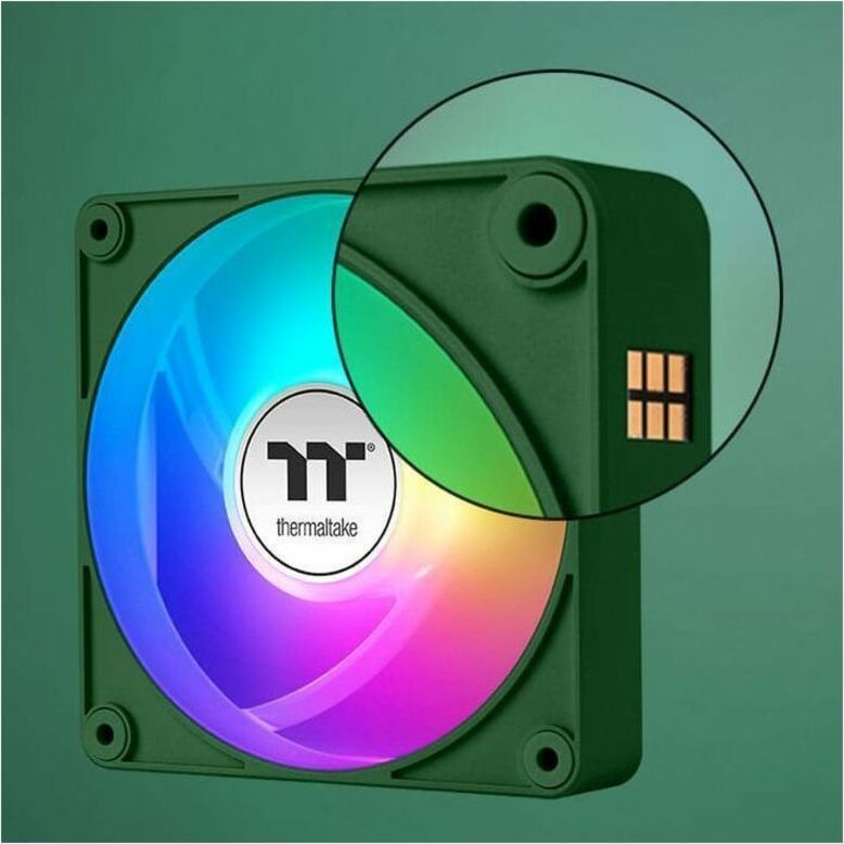 Thermaltake CT140 EX ARGB Sync PC Cooling Fan Racing Green (3-Fan Pack)