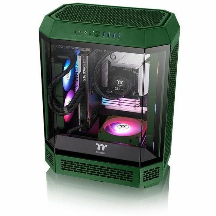 Thermaltake CT140 EX ARGB Sync PC Cooling Fan Racing Green (3-Fan Pack)