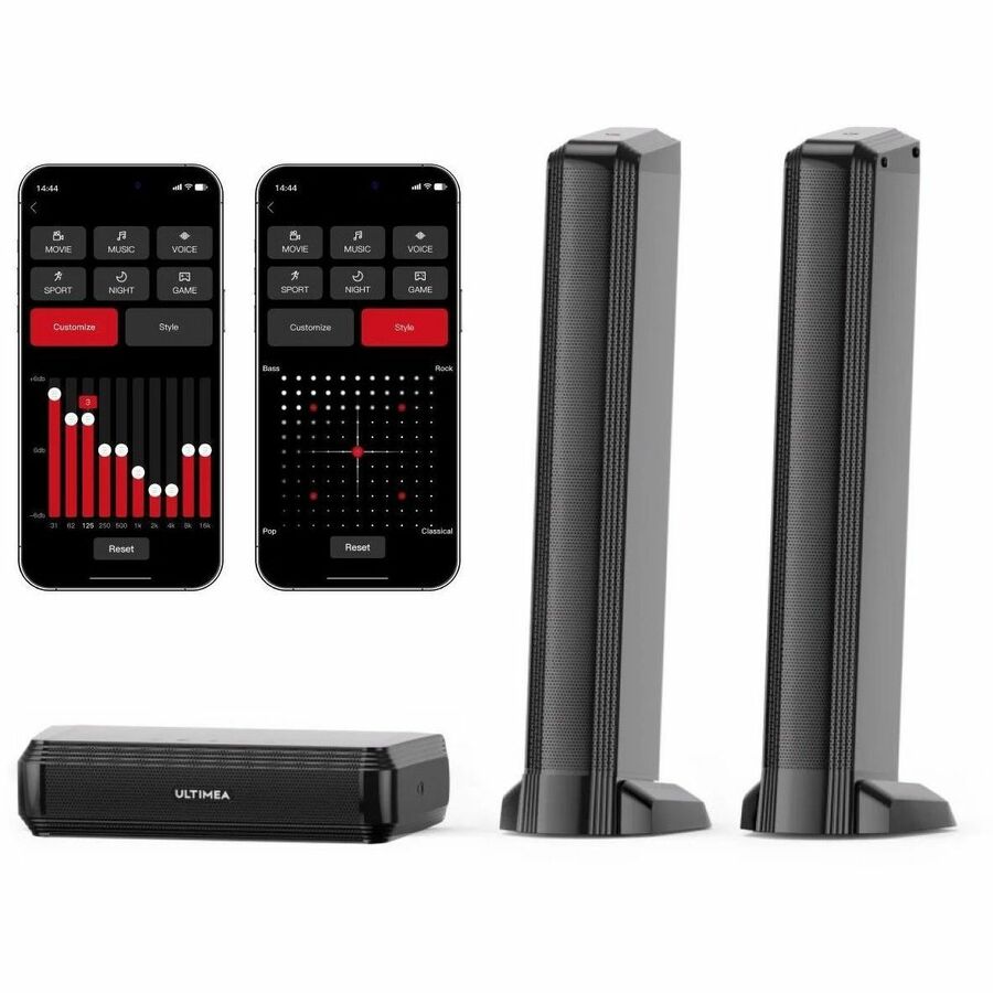 ULTIMEA Apollo U3700 5.0 Bluetooth Sound Bar Speaker - 180 W RMS - Black