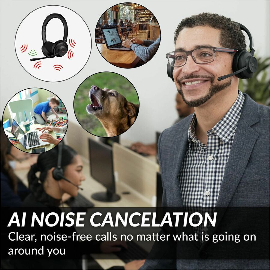 Cyber Acoustics Professional Wireless Headset With AI Noise Cancelation