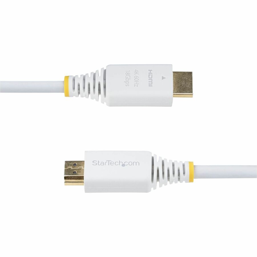 StarTech.com 10ft (3m) Premium Certified High Speed HDMI Cable, 4K 60Hz/1440p 144Hz, 18Gbps, UHD HDMI 2.0 Cord, TPE Jacket, White