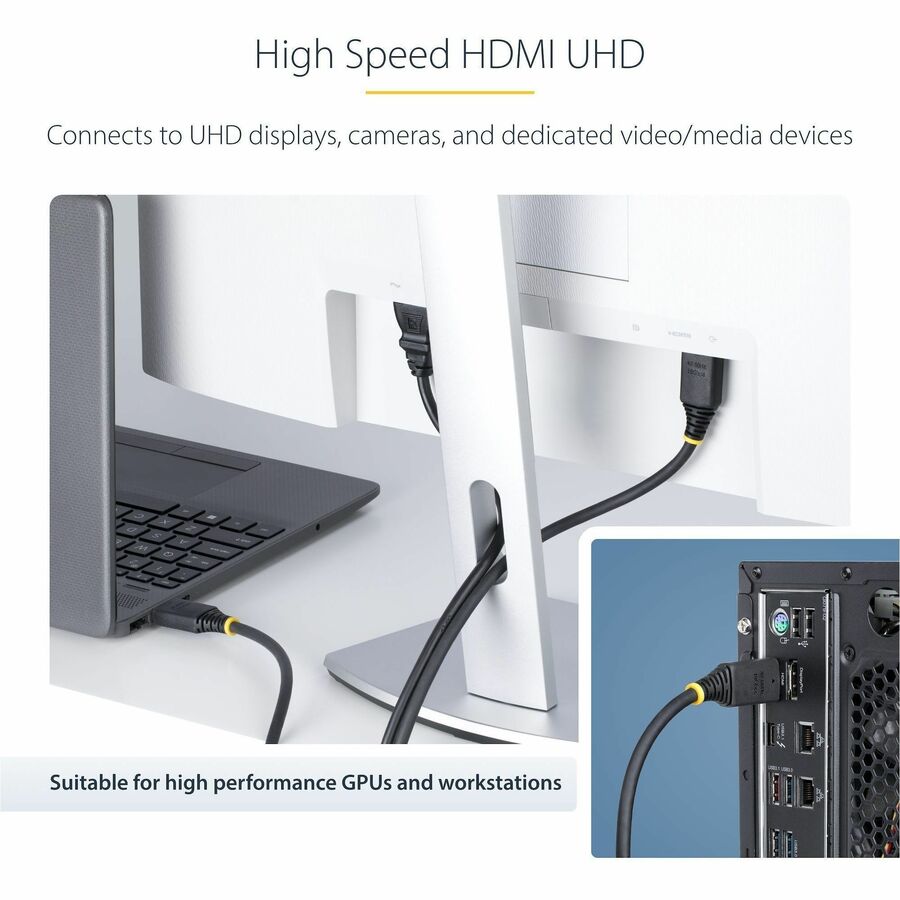 StarTech.com 30ft (9.1m) Active High Speed HDMI Cable, 4K 60Hz/1440p 144Hz, 18Gbps, UHD HDMI 2.0 Cord, TPE Jacket