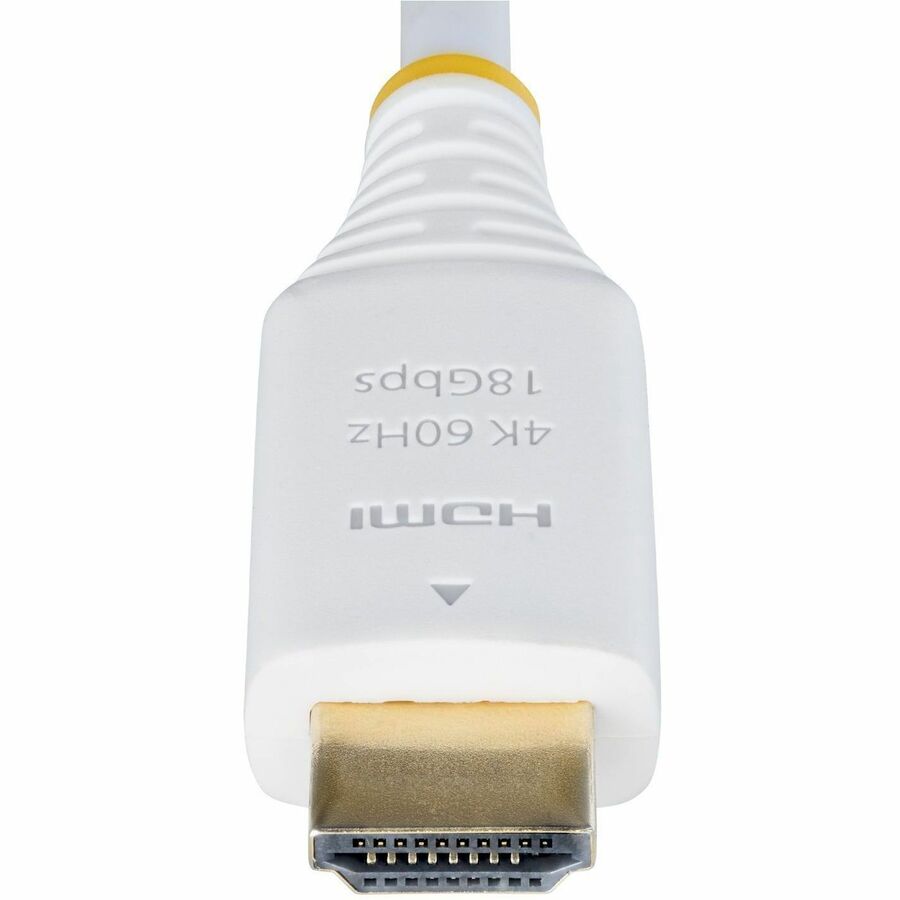 StarTech.com 6ft (1.8m) Premium Certified High Speed HDMI Cable, 4K 60Hz/1440p 144Hz, 18Gbps, UHD HDMI 2.0 Cord, TPE Jacket, White