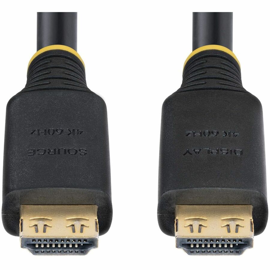 StarTech.com 35ft (10.6m) Active High Speed HDMI Cable with Gripping Connectors, 4K 60Hz/1440p 144Hz 18Gbps, UHD HDMI 2.0 Cord, TPE Jacket