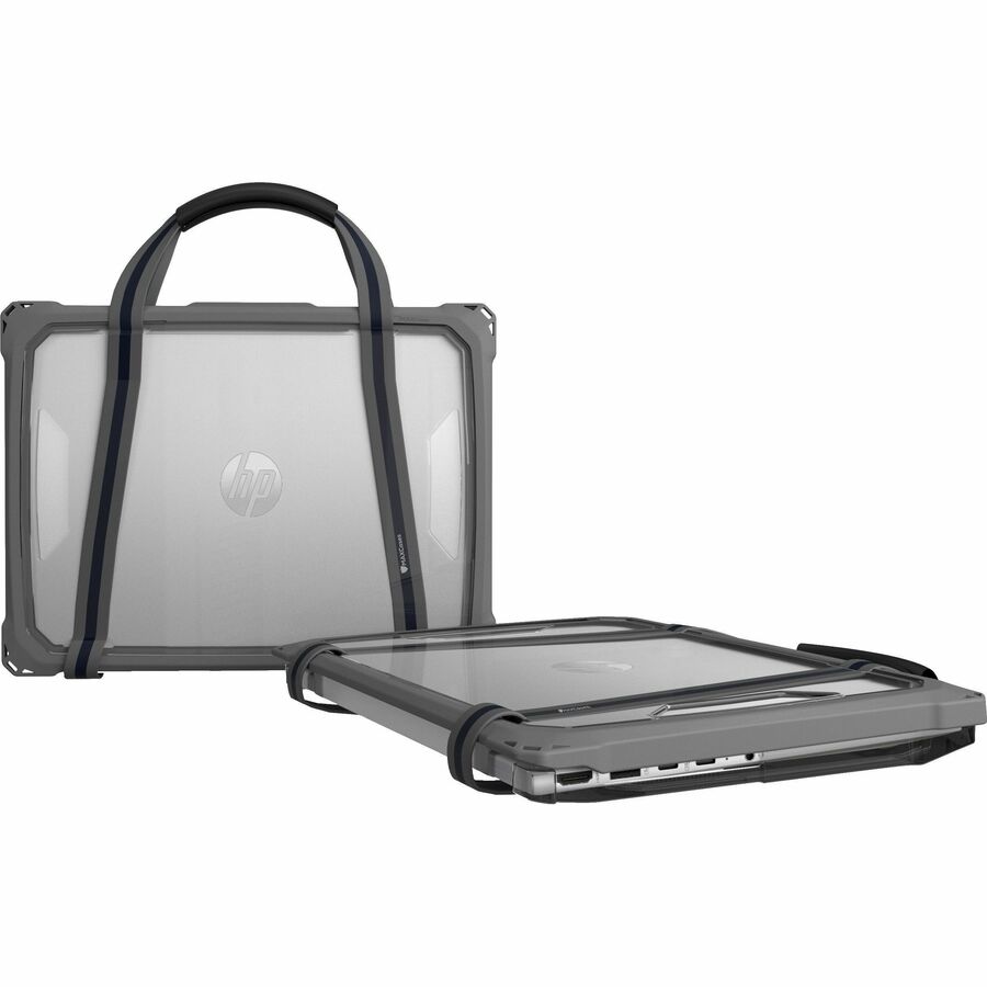 MAXCases Extreme Shell-FL3 Slide Case for HP Fortis G1m Chromebook 11.6" Clamshell (MediaTek Processor) (Grey/Slide-On Top, PC Bottom)