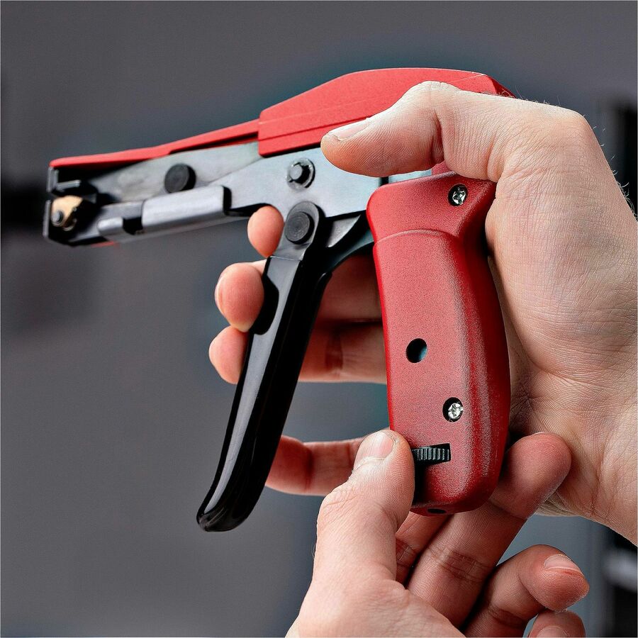 StarTech.com Nylon Cable Tie Gun, Zip Tie Cable Cutter/Installation Tool, Zip Tie Tensioning/Tightener, TAA Compliant