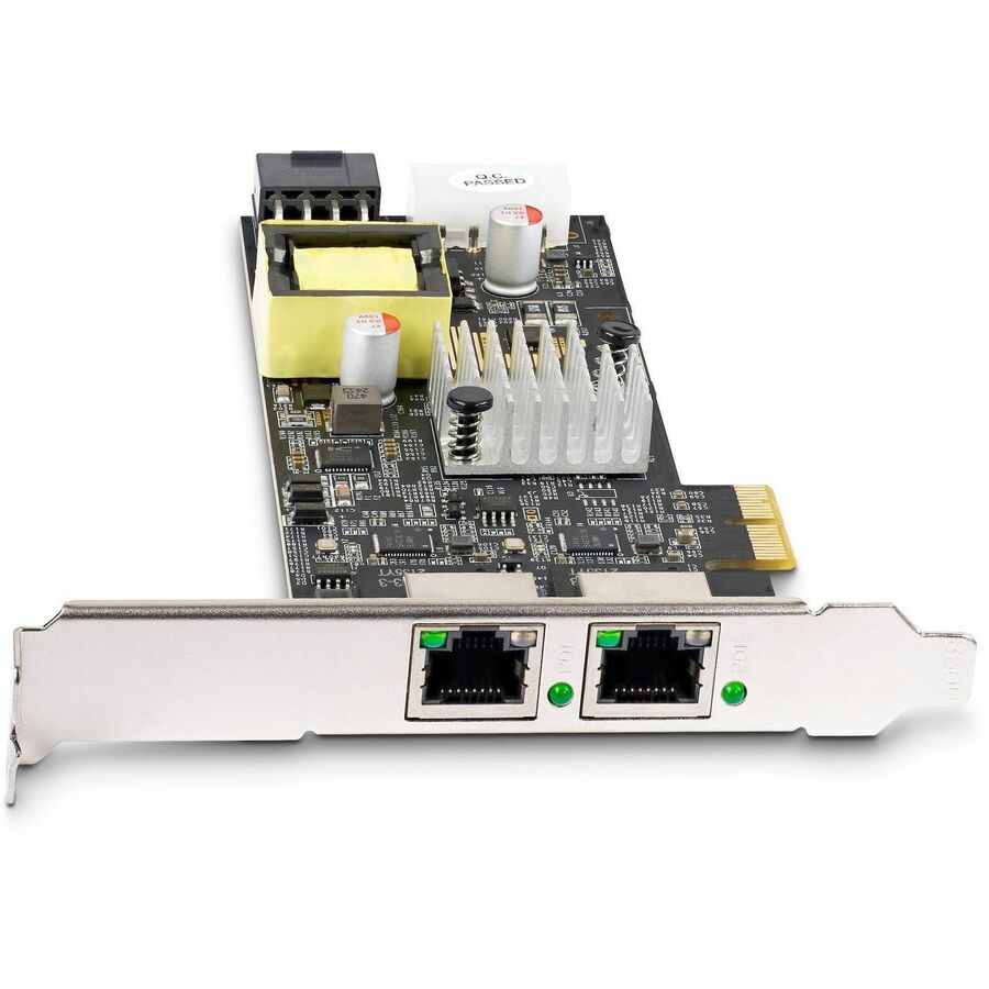 StarTech.com 2-Port 2.5Gbps PCI Express PoE Network Card, Dual Intel I225-V, PCIe 802.3af/at PoE+ Multi-Gigabit Ethernet NIC