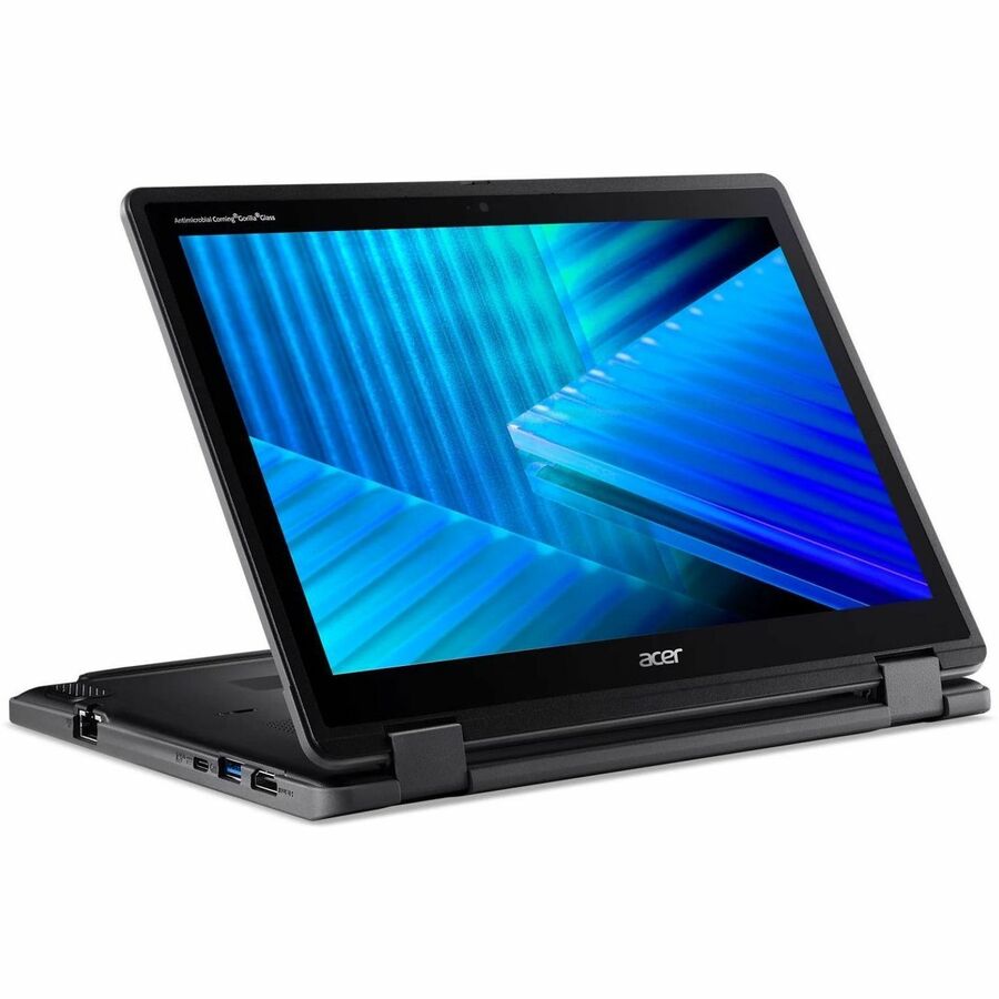 Acer TravelMate B3 Spin 12 B312R-31 TMB312R-31-C741 12.2" Touchscreen Convertible 2 in 1 Notebook - WUXGA - Intel N-Series N150 - 8 GB - 128 GB Flash Memory - English Keyboard - Black